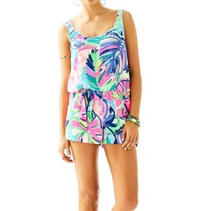 Lilly Pulitzer Rina Romper in Multi Exotic Garden- New - Size M